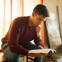 youth reading the scriptures