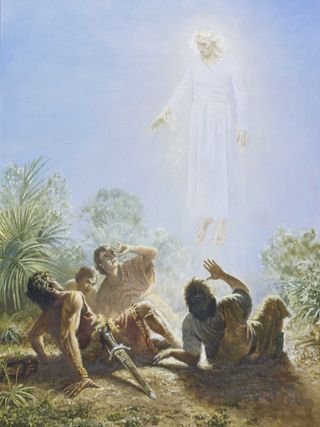 angel appearing to Alma and the sons of Mosiah