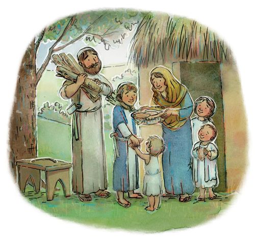 Jesus with His family