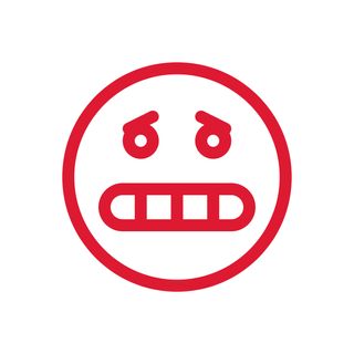 red upset face icon