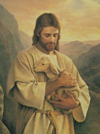 Jesus Carrying a Lost Lamb