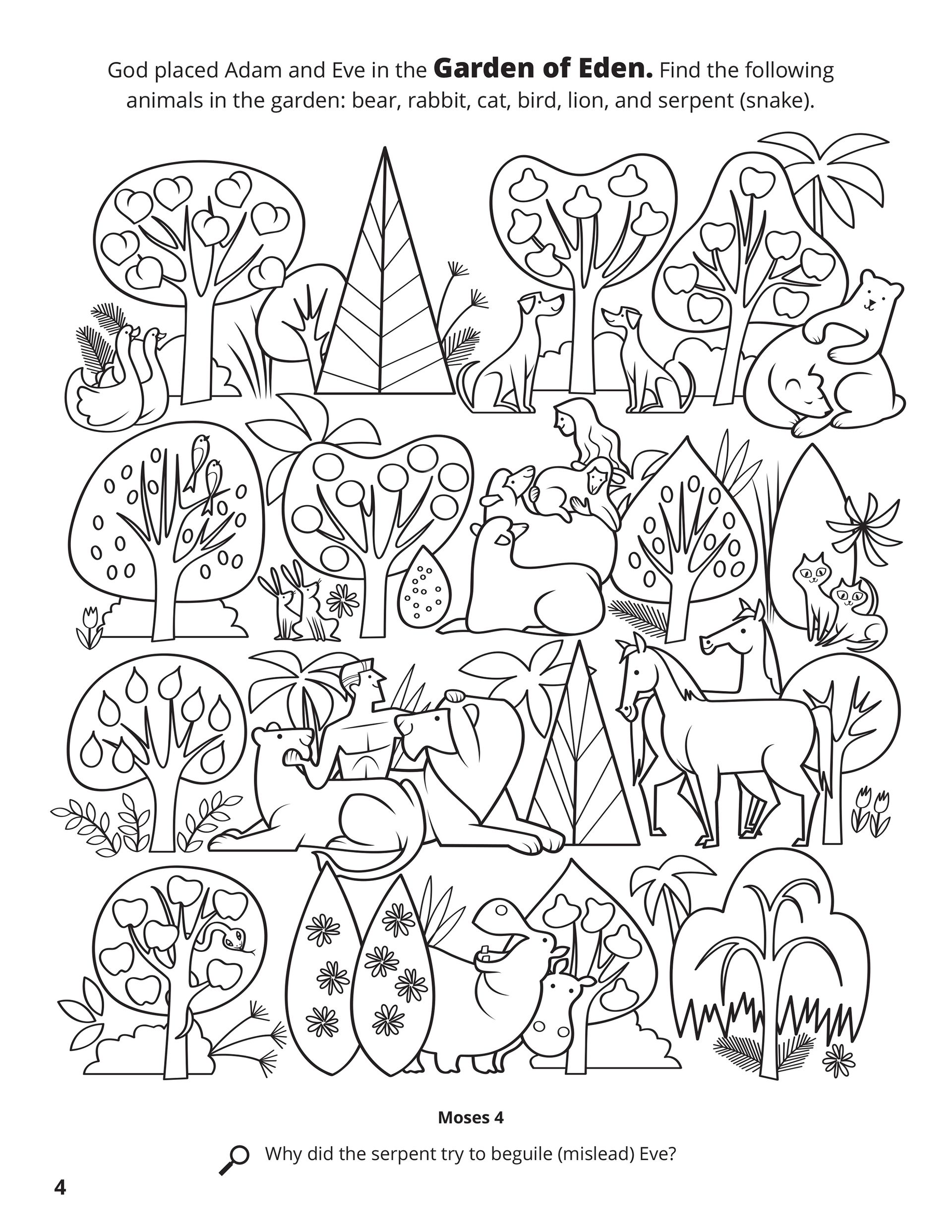 adam and eve lds coloring pages