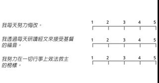 用1到5分來為每一項陳述評分