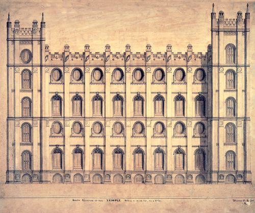 architectural drawing of Salt Lake Temple