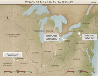 Mapa 6: Misyon sa mga Lamanita, 1830-1831