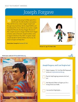 a cut-out card of Joseph