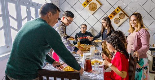 family at mealtime