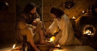 Jesus washes His disciples’ feet