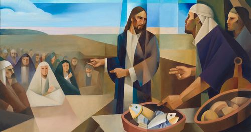 Christ feeding the multitude