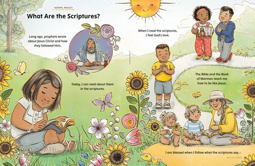 Article PDF with images of children learning from the scriptures