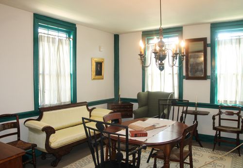 interior room in the John Johnson home in Hiram, Ohio