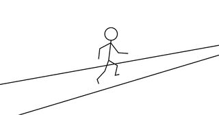 stick figure on path