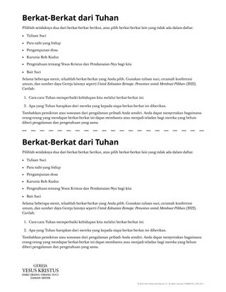 Berkat-Berkat dari Tuhan