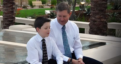 Gilbert Temple Dedication - Father &amp; Son