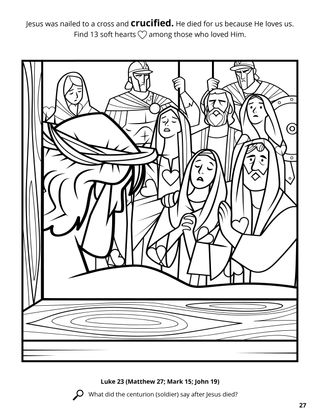 Jesuss Crucifixion coloring page