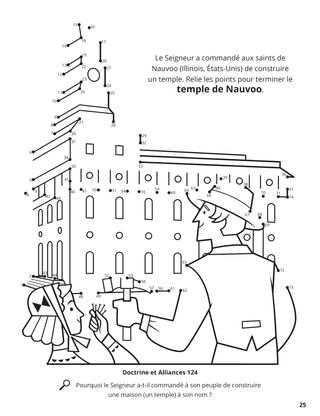 Nauvoo Temple Construction coloring page