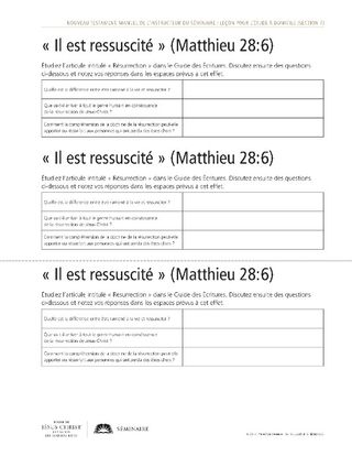 document, Il est ressuscité