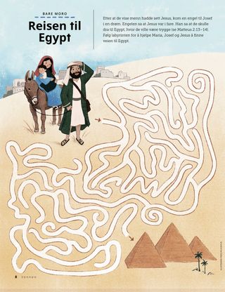 Page from the January 2023 Friend Magazine. FUNSTUFF: Journey to Egypt