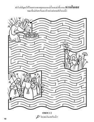 Baby Moses coloring page