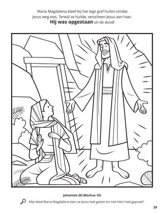 The Risen Christ Appeared to Mary Magdalene coloring page