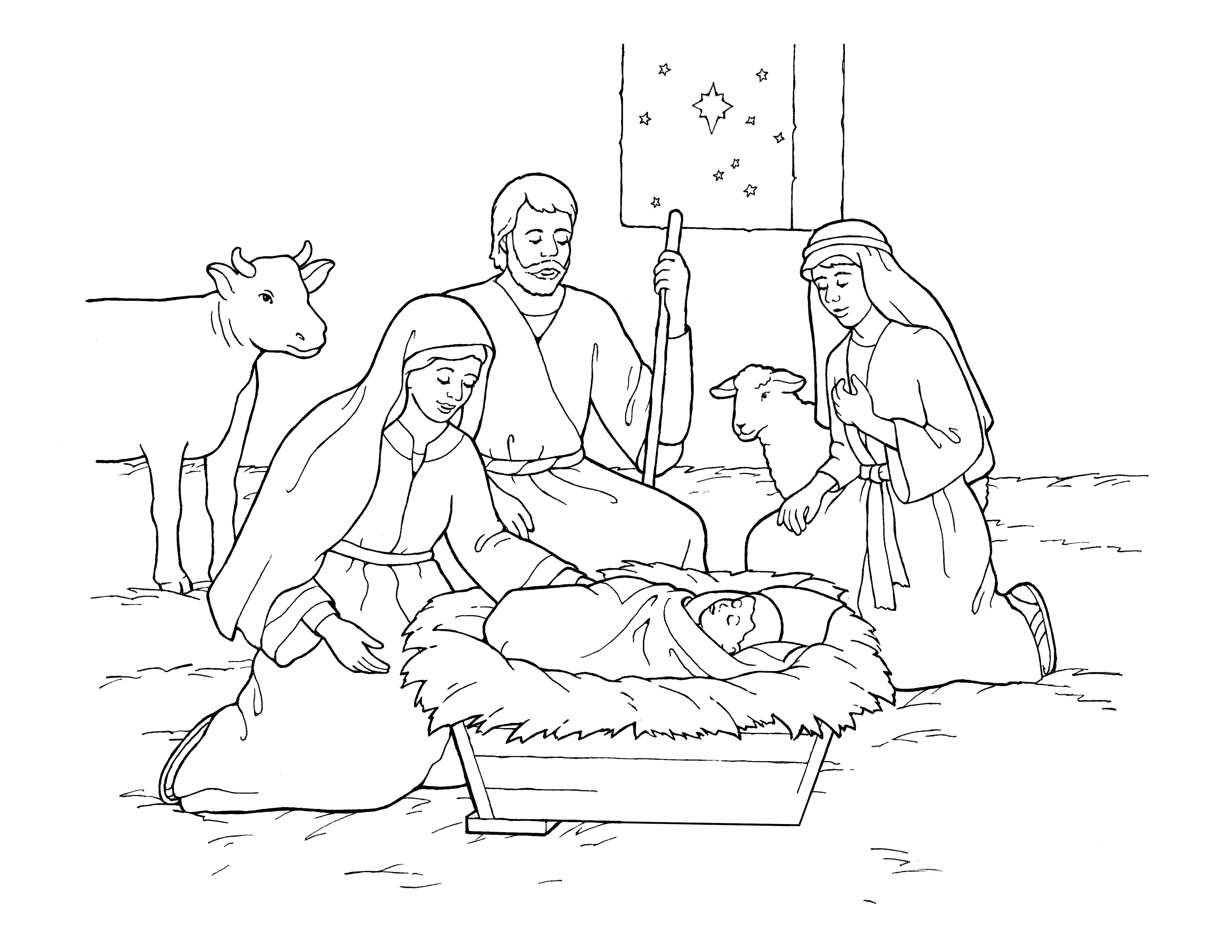 An illustration of the Nativity.