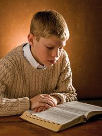 youth reading scriptures