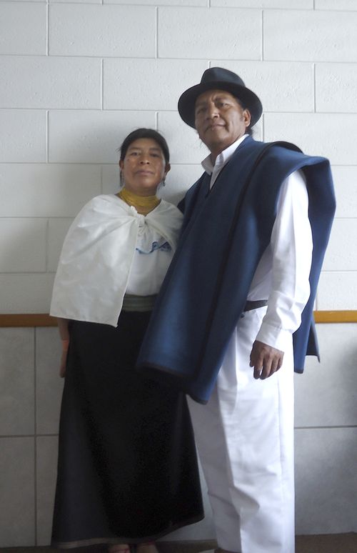 Photo of Juan José Muñoz Otavalo and his wife, Laura, of Otavalo, Ecuador.