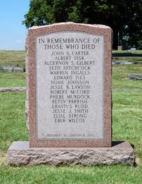 memorial in Mound Grove Cemetery, Independence, Missouri