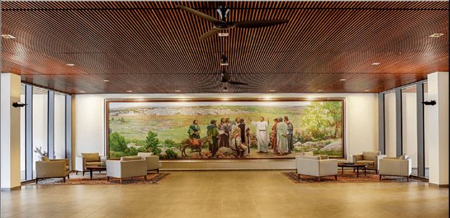 Photos of working and eating areas inside the Ghana Missionary Training Center