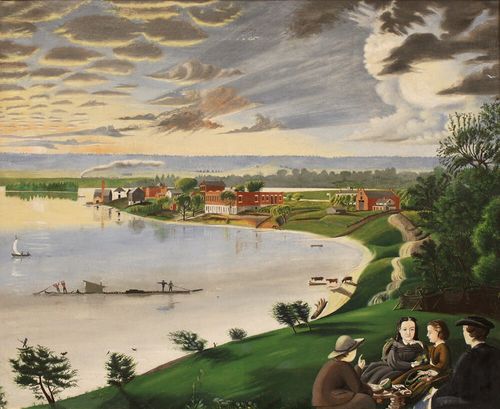 David Hyrum Smith, son of Emma and Joseph Smith, painted this Nauvoo, Illinois, scene sometime before 1869. It’s titled Bend in the River.