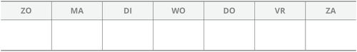 Schema voor wekelijks contact