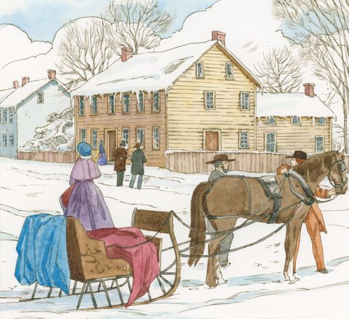 Joseph and Sidney traveling during winter