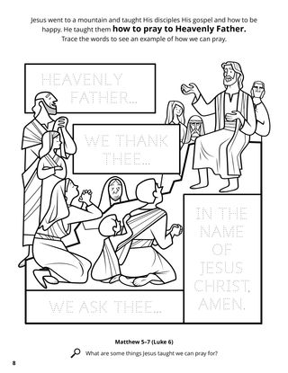 Sermon on the Mount coloring page