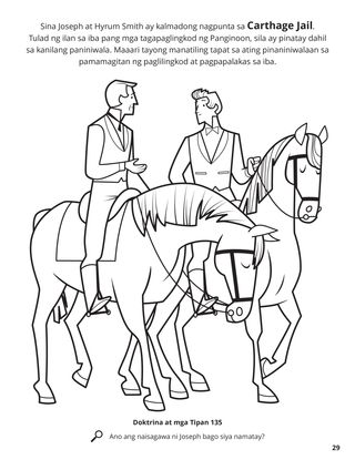 Joseph and Hyrum Were Killed in Carthage Jail coloring page