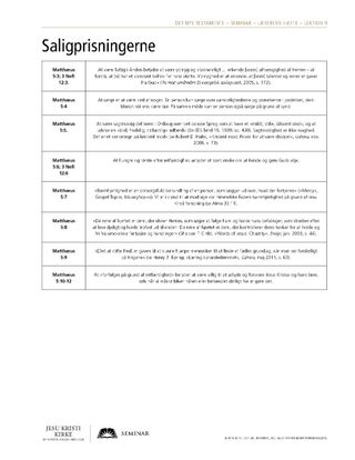 handout, Beatitudes