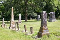 cemetery with headstones