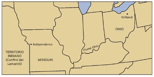 map of Independence to Kirtland