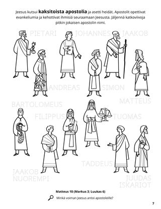 The Twelve Apostles coloring page