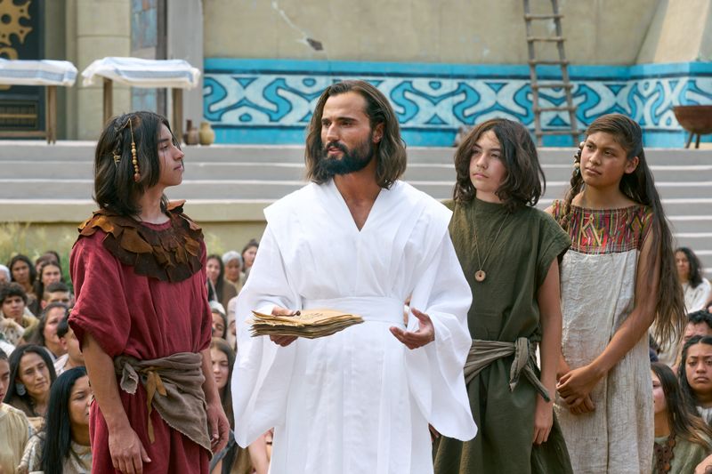 Jesus Christ tells the people about the gathering of Israel in the latter days during his ministry in Land Bountiful. 