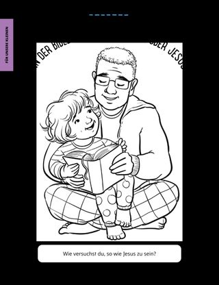 Page from the January 2023 Friend Magazine. Coloring Page: The Bible Teaches About Jesus