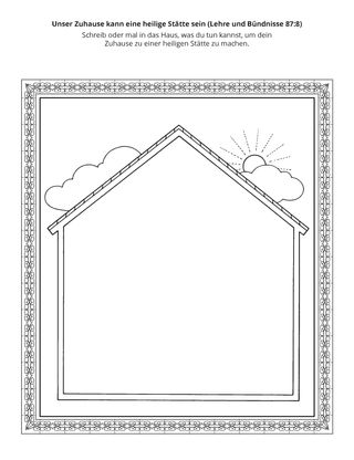 Seite mit der Aktivität: Mein Zuhause kann eine heilige Stätte sein