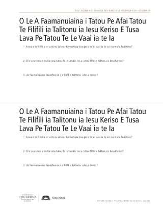 pepa e tufa atu, Filifili e Talitonu