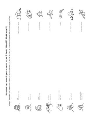 pagină cu activități: Deoarece Isus a murit pentru mine, eu pot fi înviat
