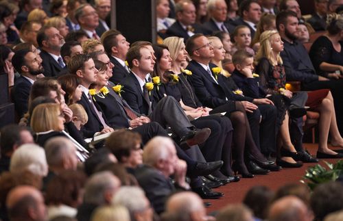 family members at funeral