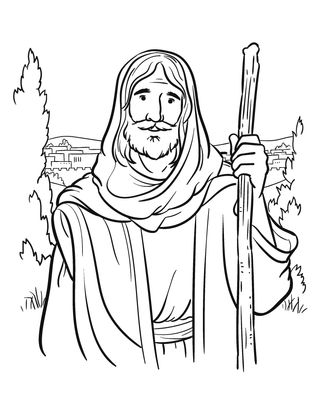 coloring page of Jesus Christ