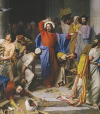 Jesus Christ purging the temple