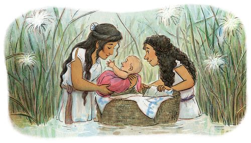 faraos datter med et spædbarn