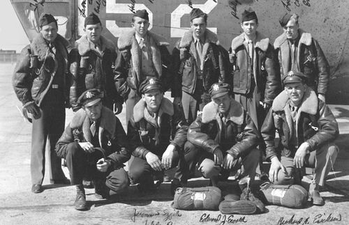 Boyd K. Packer with bomber crew