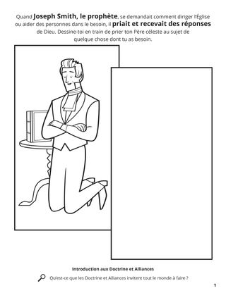 Joseph Smith Prayed for Answers coloring page