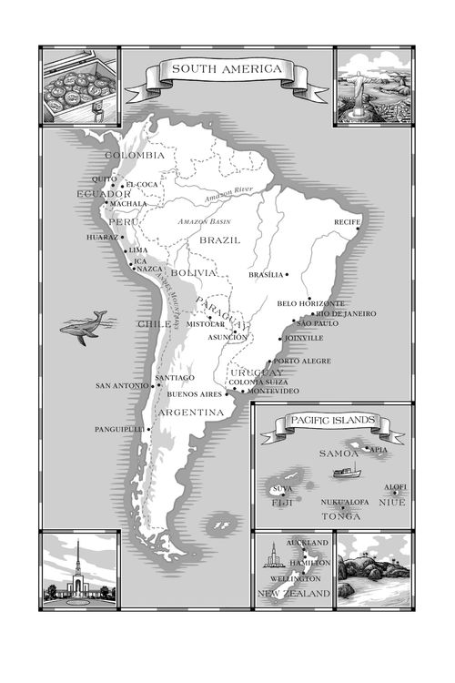 mapa ng Timog Amerika